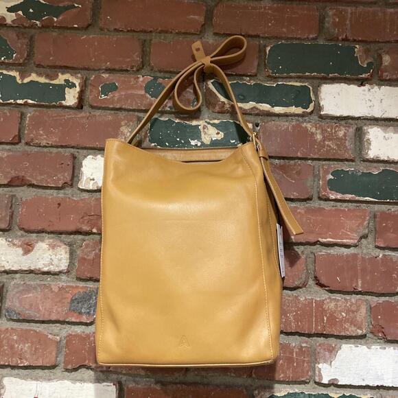 Anthropologie ABLE  jacklyn work tote cognac    NWT $278 msrp - Picture 7 of 14